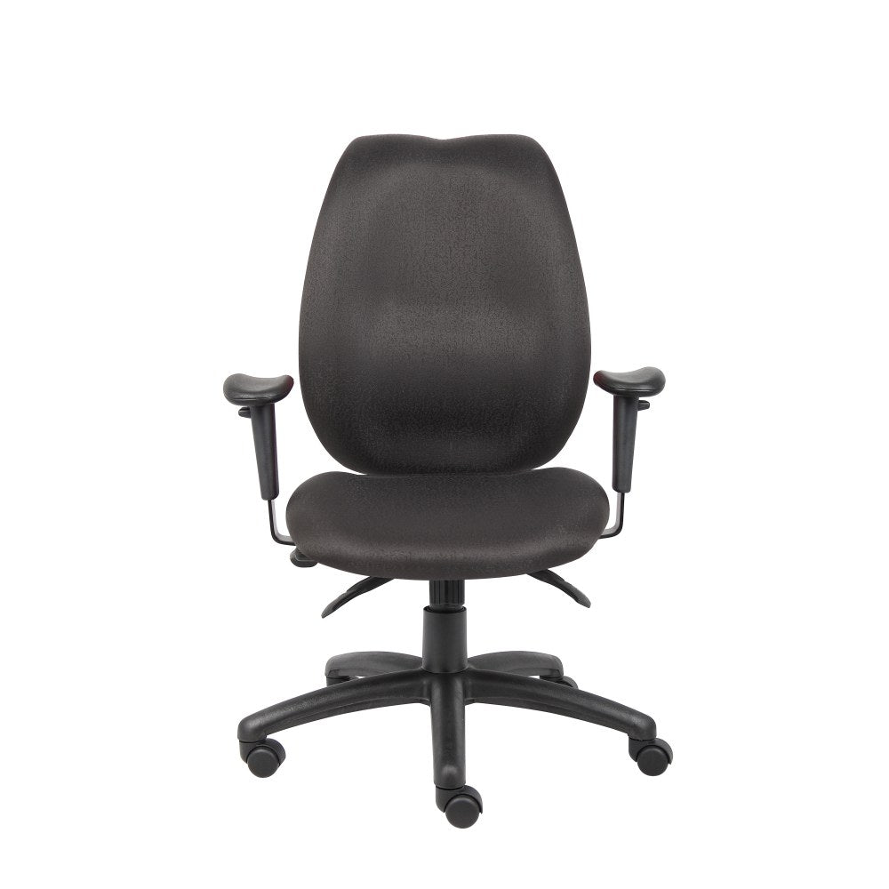 Boss Office Products Ergonomic Fabric High-Back Task Chair, Black