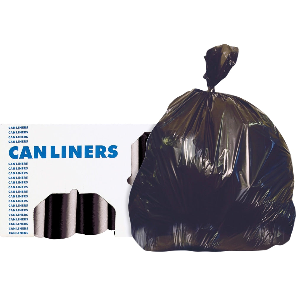 Heritage AccuFit RePrime Can Liners - 32 gal/55 lb Capacity - 33in Width x 44in Length - 0.90 mil (23 Micron) Thickness - Black - Resin - 100/Carton - Can