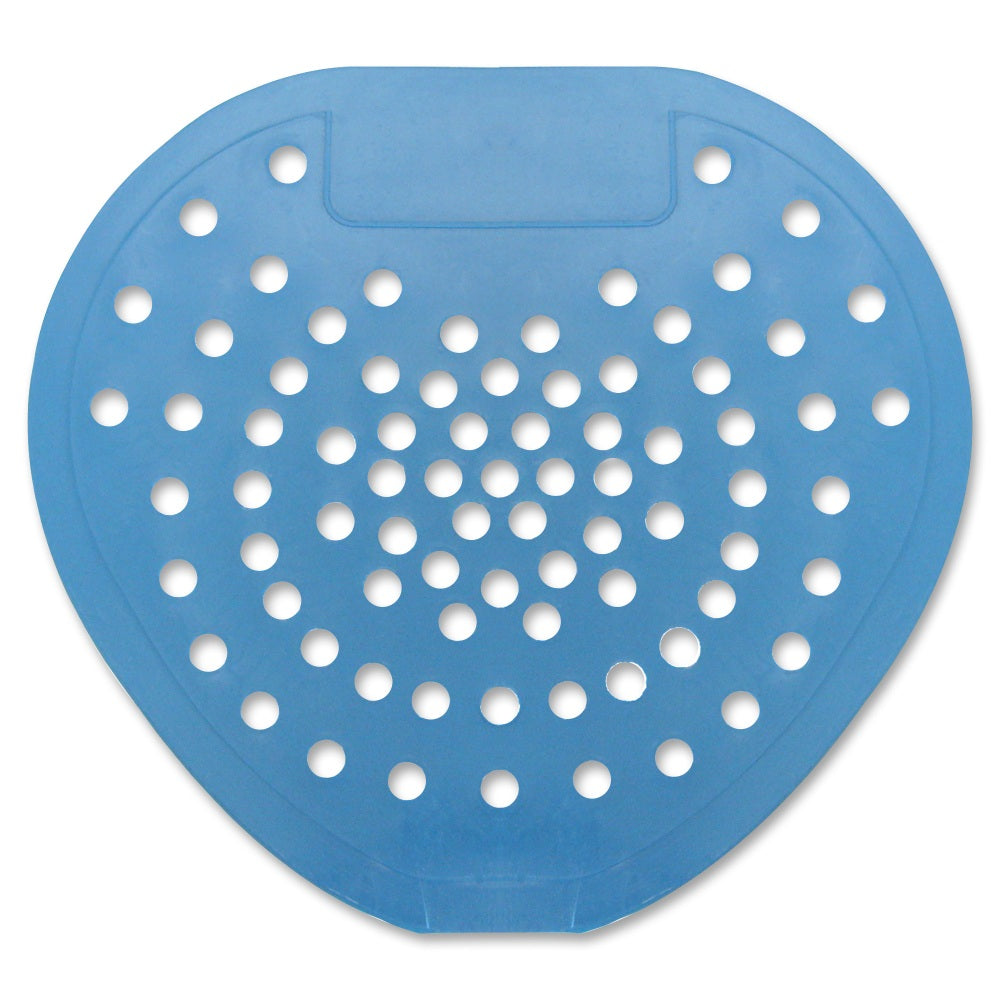 Hospeco Vinyl Urinal Screen - Lasts upto 30 Days - Flexible, Odor Neutralizer, Clog Remover - 12 / Carton - Blue