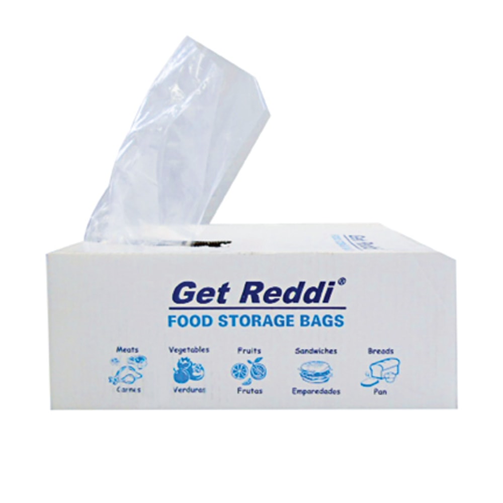 Get Reddi Food and Poly Bag, 10 inches x 8 inches x 24 inches, 22-Quart, 0.85 mL, Clear, 500 food bags per Case, Sold by the Case