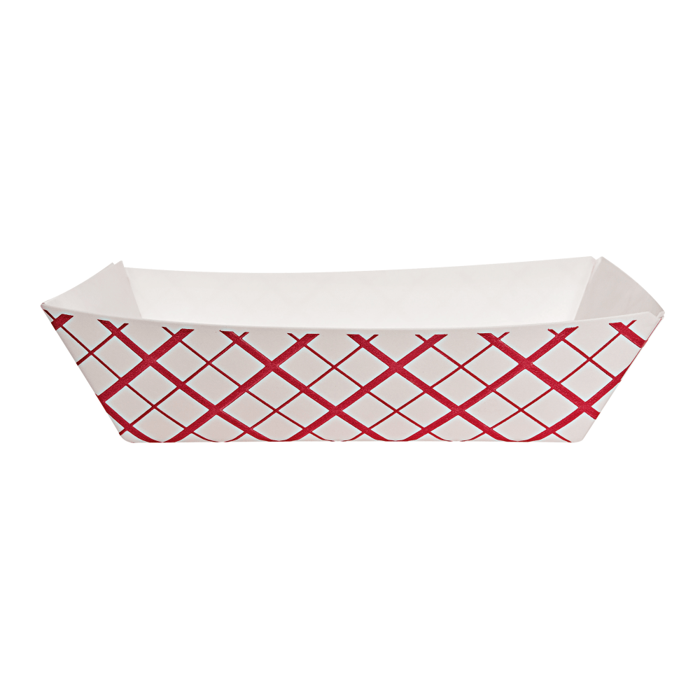 Southern Champion Paper Food Baskets, 3 lb capacity, Red/White checkerboard pattern, 500 baskets per Case, Sold by the Case