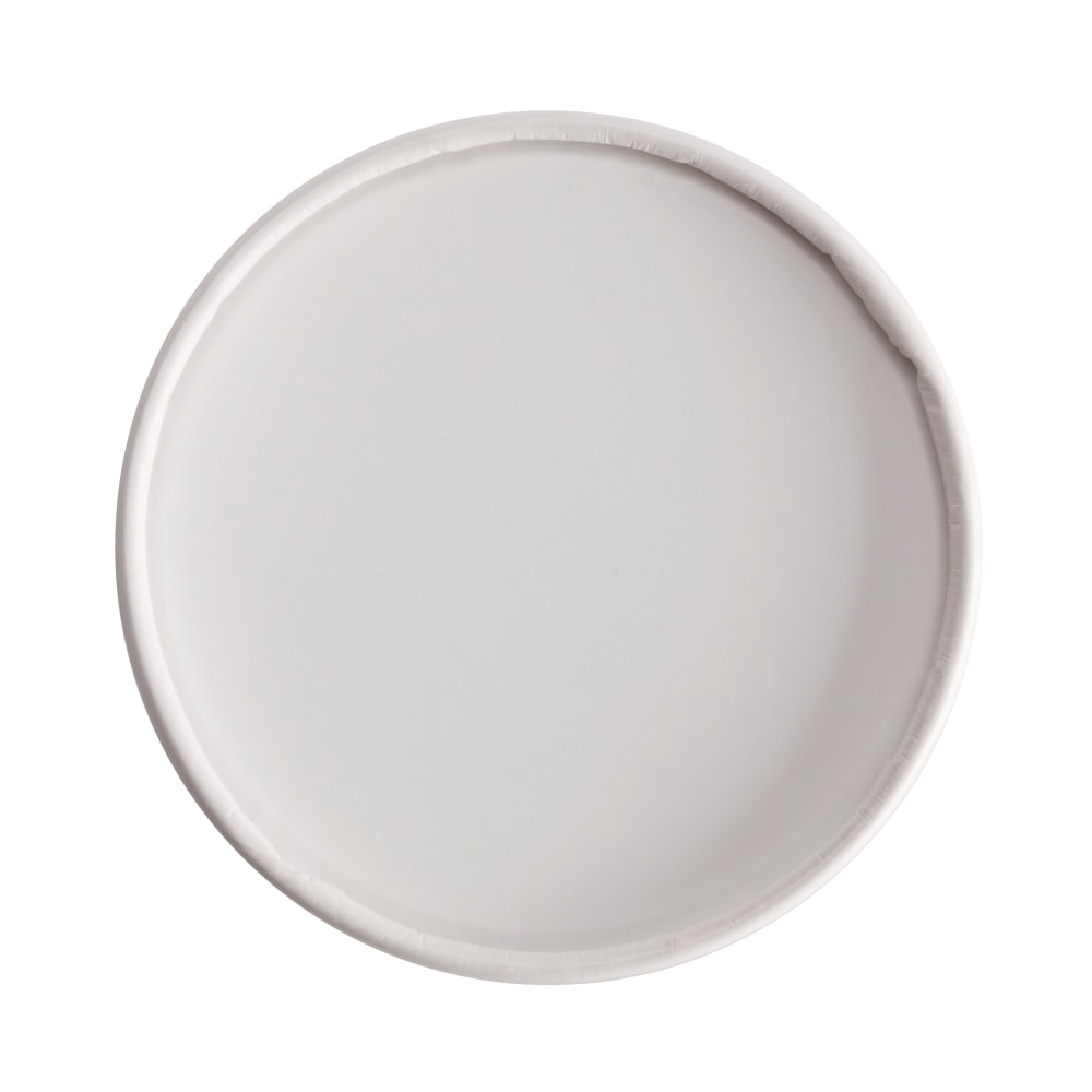 Dart Spiral-Wound Paper Hot Cup Lids, For 16 Oz Cups, White, 25 Lids Per Sleeve, Carton Of 20 Sleeves
