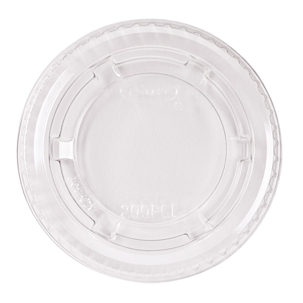 Dart Portion Cup Lids, Plastic, Clear, 125 per bag, 20 bags per carton, Sold by the Carton
