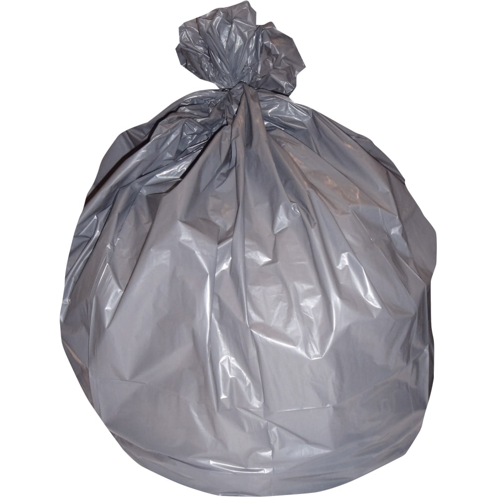 Heritage Super Heavy Gray LLD Can Liners - 60 gal Capacity - 38in Width x 58in Length - 1.10 mil (28 Micron) Thickness - Low Density - Gray - Linear Low-Density Polyethylene (LLDPE) - 100/Carton - Can