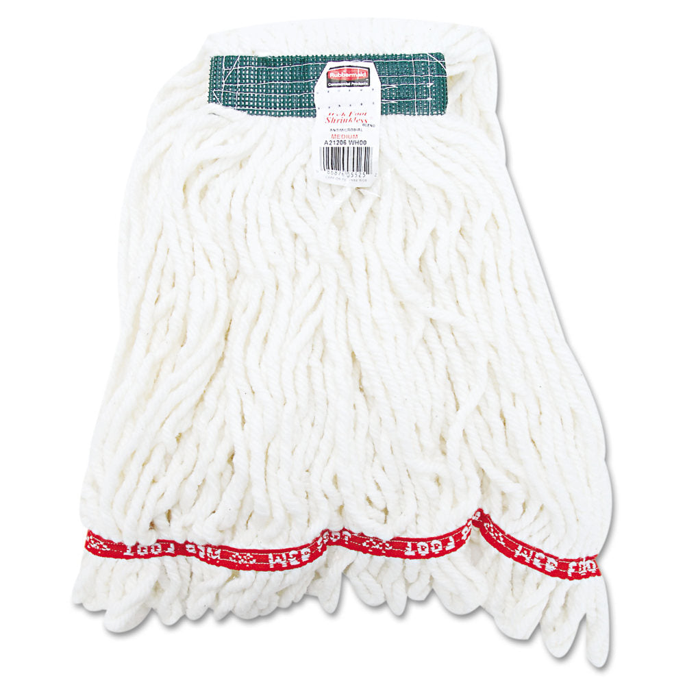 Rubbermaid Commercial Web Foot Cotton Shrinkless Looped-End Wet Mop Head, White