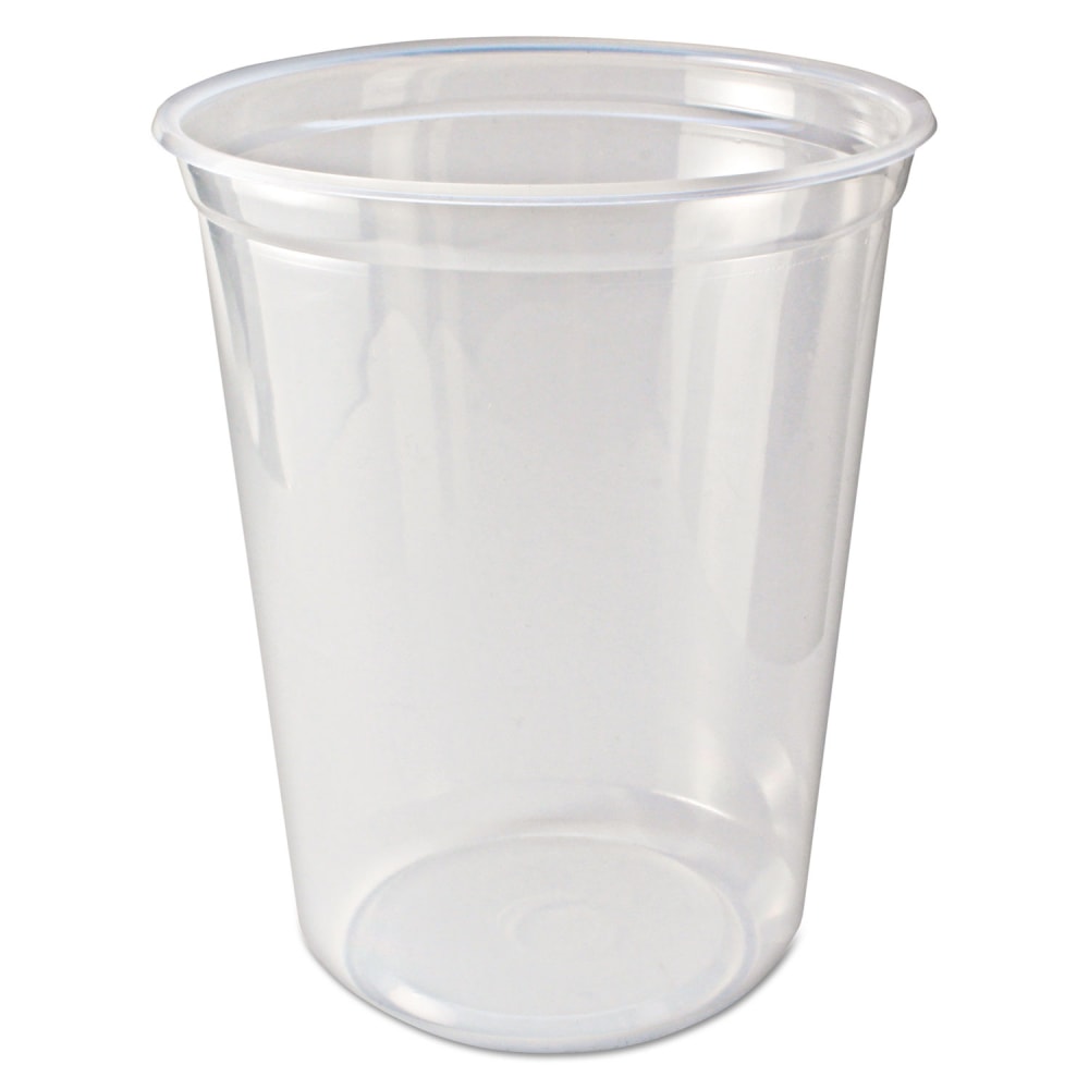 Fabri-Kal Microwavable Deli Containers, 32 Oz, Clear, Pack Of 500 Containers