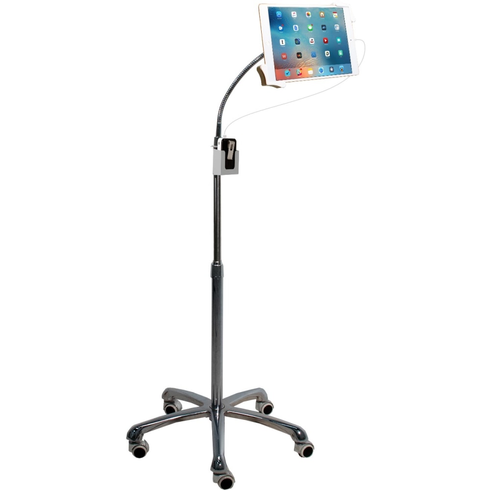 CTA Digital Heavy-Duty Gooseneck Floor Stand Stand For Tablet Aluminum Screen Size: 7in-13in Floor Standing