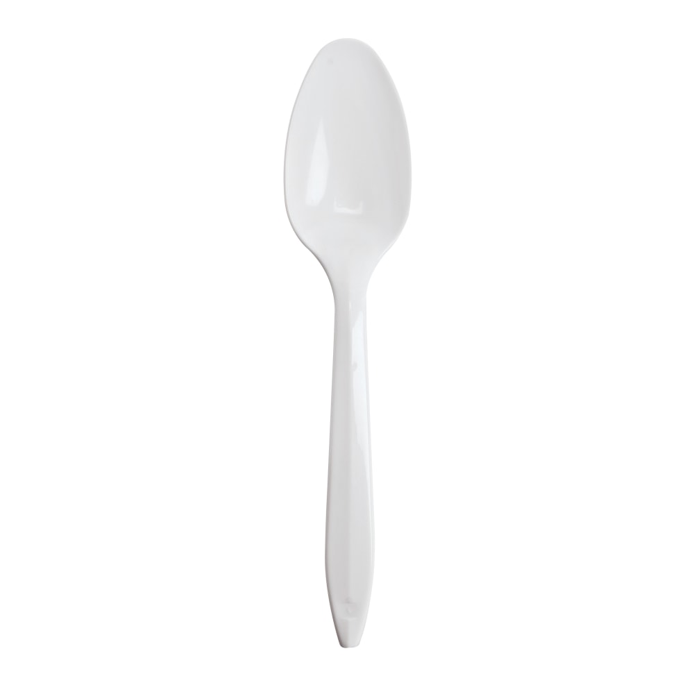 Dart Style Setter Medium-Weight Teaspoons, 5 7/8in, White, Pack Of, 1,000