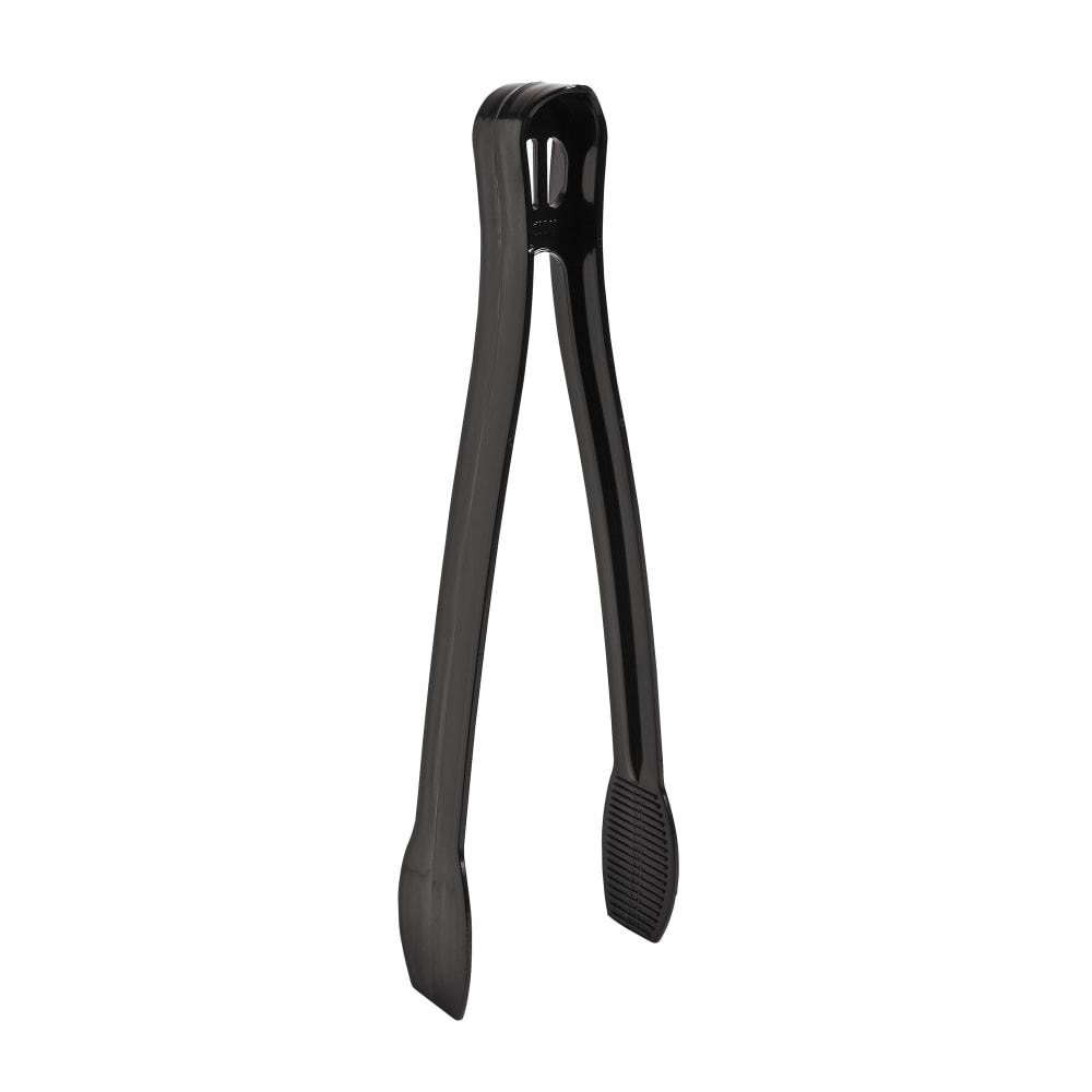 WNA Caterline Plastic Tongs, 9in, Black, Pack Of 48