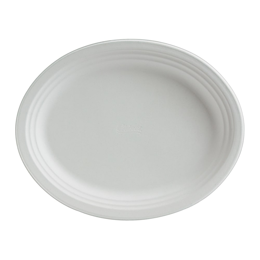Chinet Classic Paper Dinnerware Oval Platters, 9 3/4in x 12 1/2in, White, Carton Of 500 Platters