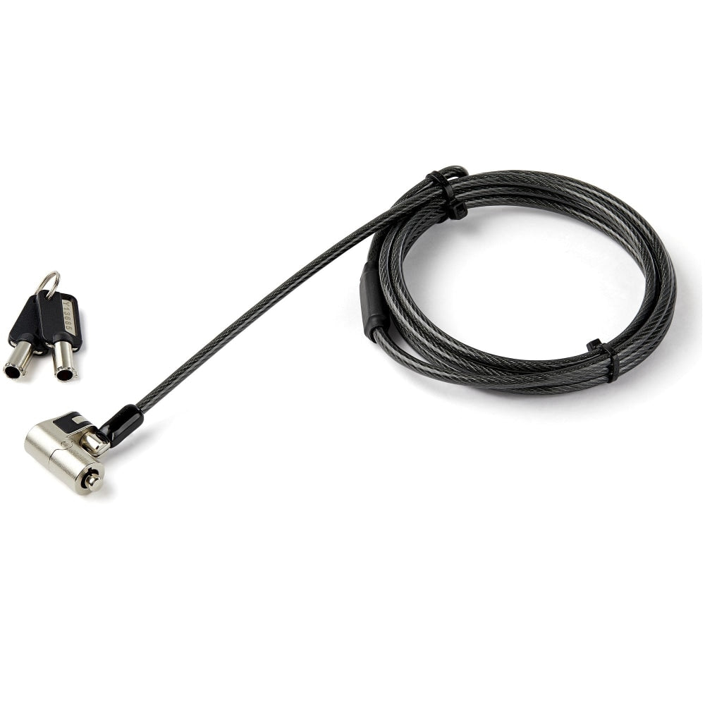 StarTech.com 6ft (2m) 3-in-1 Universal Laptop Cable Lock - Keyed Security Lock for K-Slot, Nano & Wedge Slot Desktop/Laptop