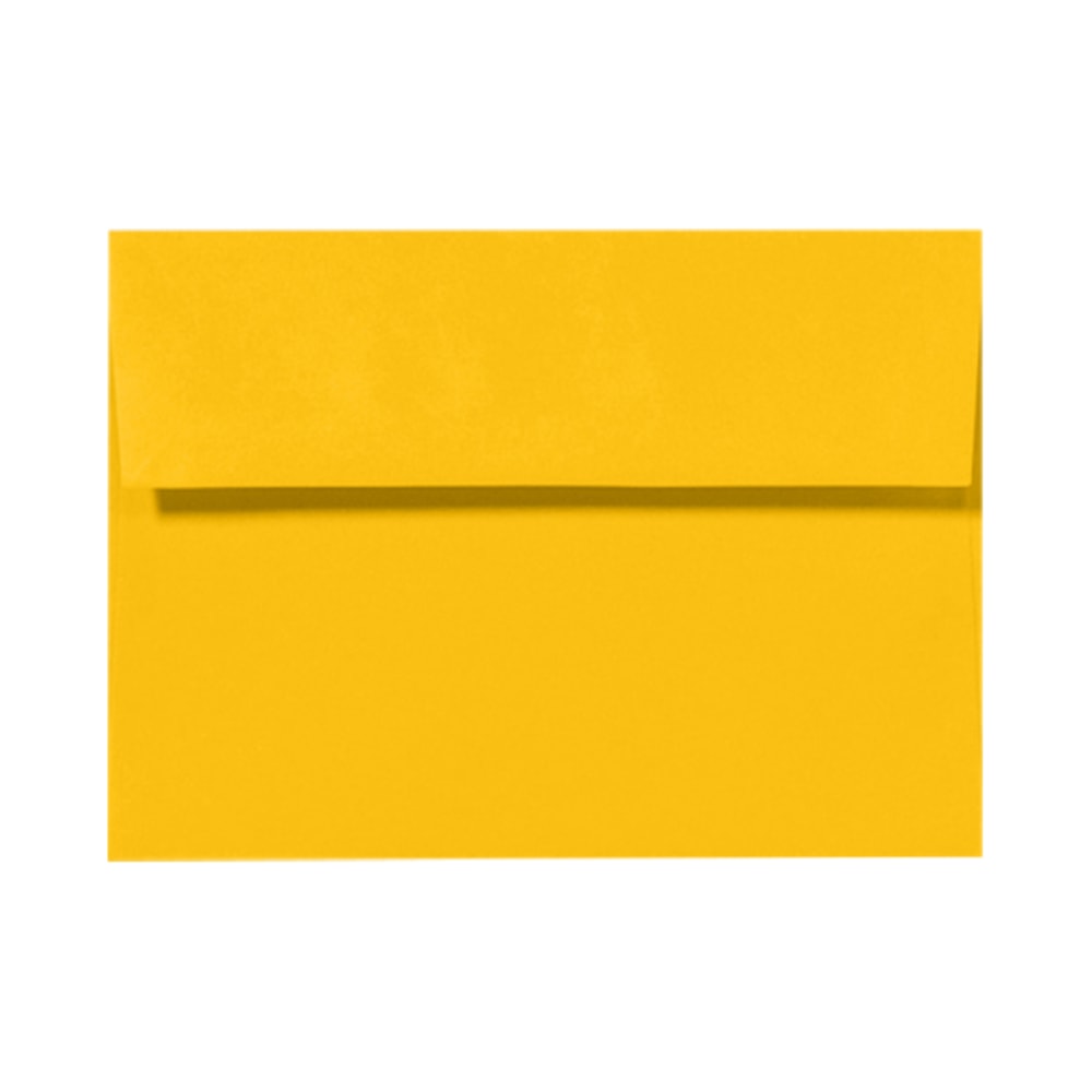 LUX Invitation Envelopes, A9, Peel & Press Closure, Sunflower Yellow, Pack Of 250