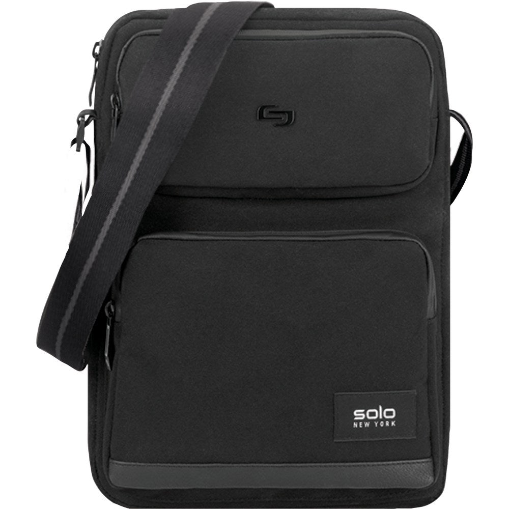 Solo New York Ludlow Polyester Tablet Sling With 12.9in Tablet Pocket, 12-5/8inH x 9-3/4inW x 1-5/8inD, Black