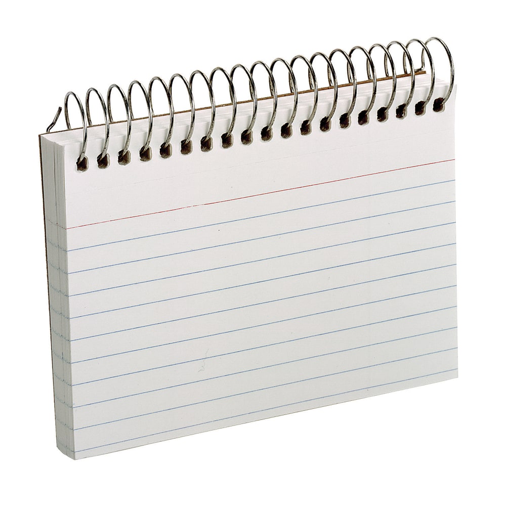 Oxford Spiral-Bound Index Cards, Ruled, 3in x 5in, White, Pack Of 50