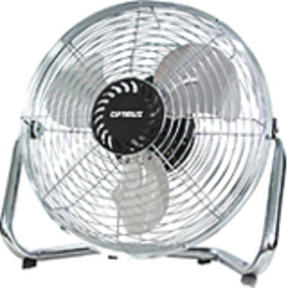 Optimus 9in Industrial Grade High Velocity Fan - 228.6 mm Diameter - 3 Speed - Adjustable Tilt Head - Metal - Silver