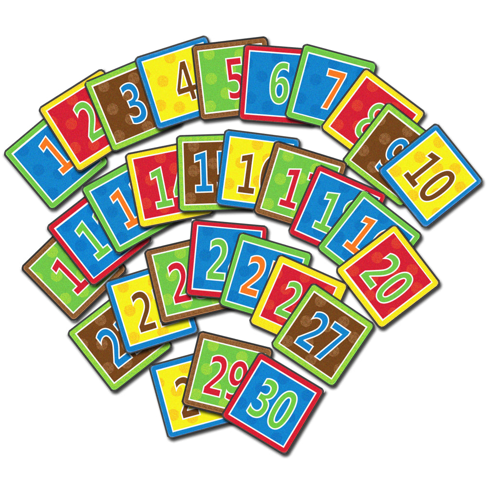 Flagship Carpets Block Seating Educational Carpet Squares, 16in x 16in, Multicolor, Pack Of 30