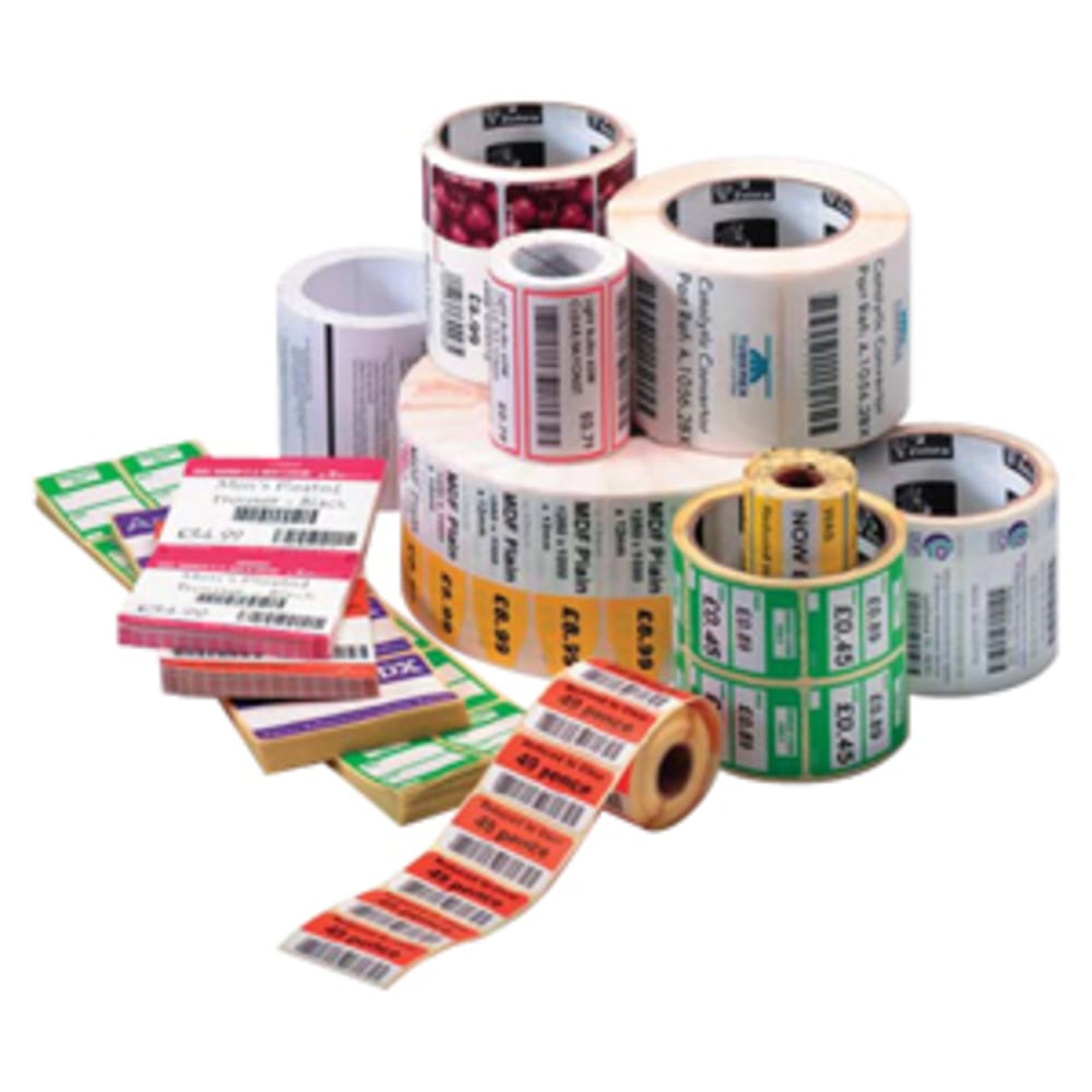 Zebra Label Paper, U82582, 2 1/4in x 1 1/4in Direct Thermal Zebra ZSelect 4000D, 1in Core