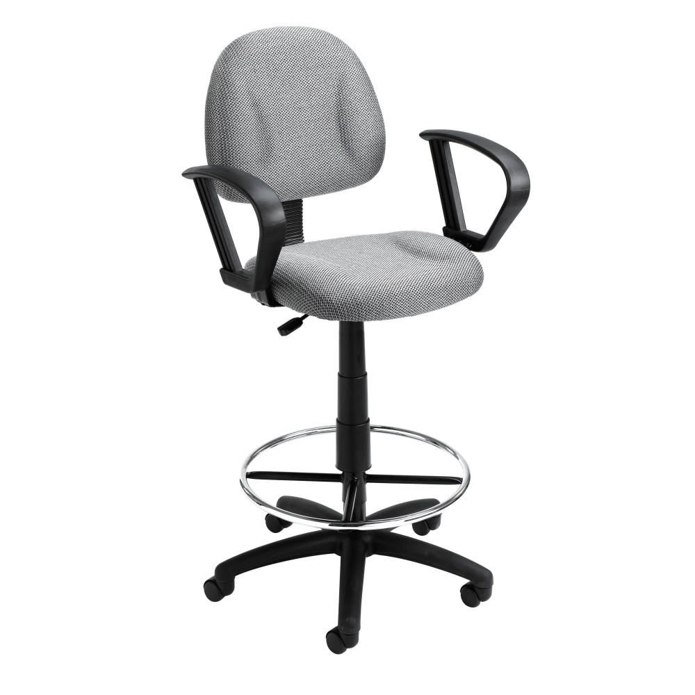 Boss Drafting Stool, Gray/Chrome, B1617-GY