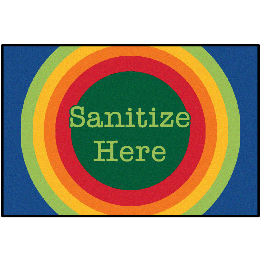 Carpets for Kids KID$Value Rugs Rainbow Dot Sanitize Activity Rug, 3ft x 4 1/2ft , Multicolor