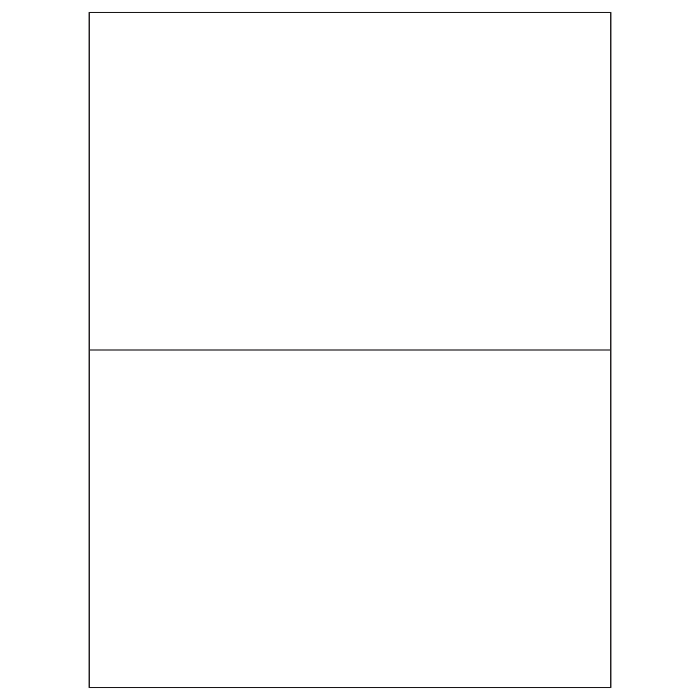 Tape Logic Inkjet/Laser Labels, LL135, Rectangle, 8 1/2in x 5 1/2in, White, Case Of 200