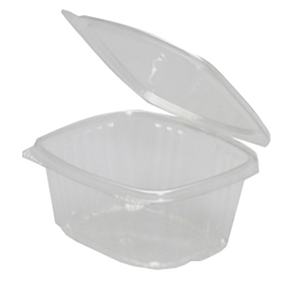 Genpak Plastic Hinged Deli Food Containers, Rectangle, 16 Oz, Case Of 200