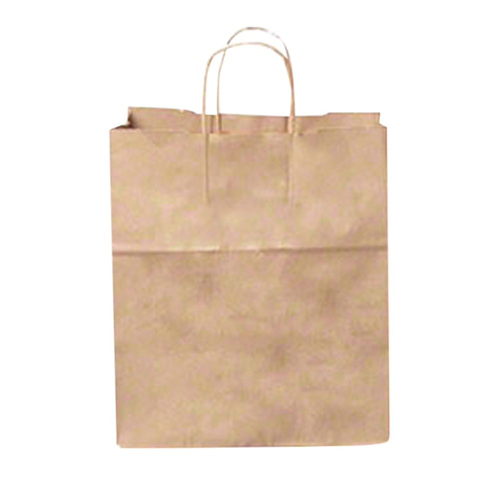 Duro Bag Novolex Paper Junior Mart Shopping Bags, 13inH x 13inW x 7inD, Kraft, Carton Of 250