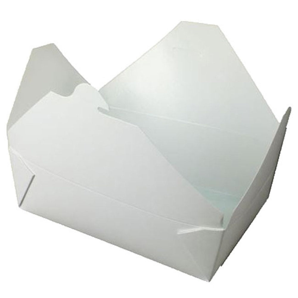Biopak Food Containers, 8in x 6in x 3in, White, Case Of 200