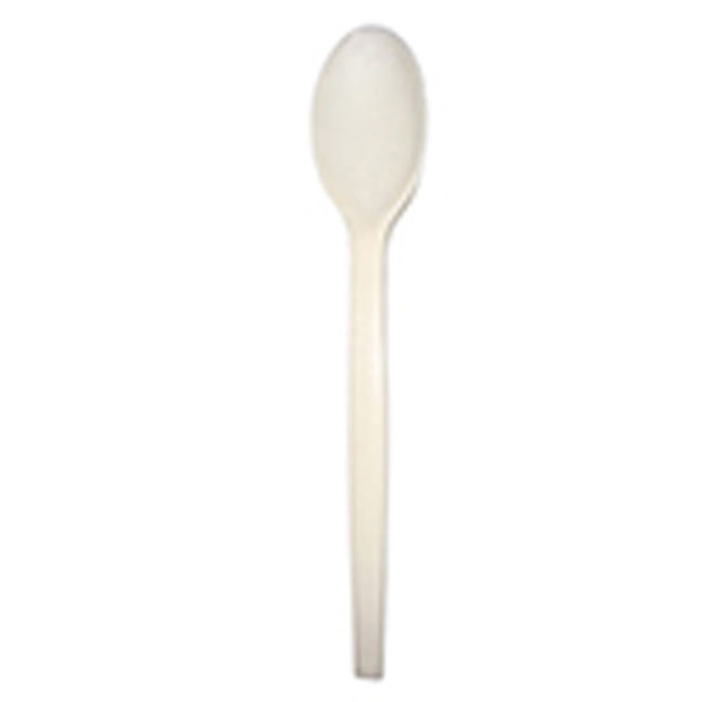 Primeware ECO Disposable Utensils, Spoons, Tan, Case Of 1,000