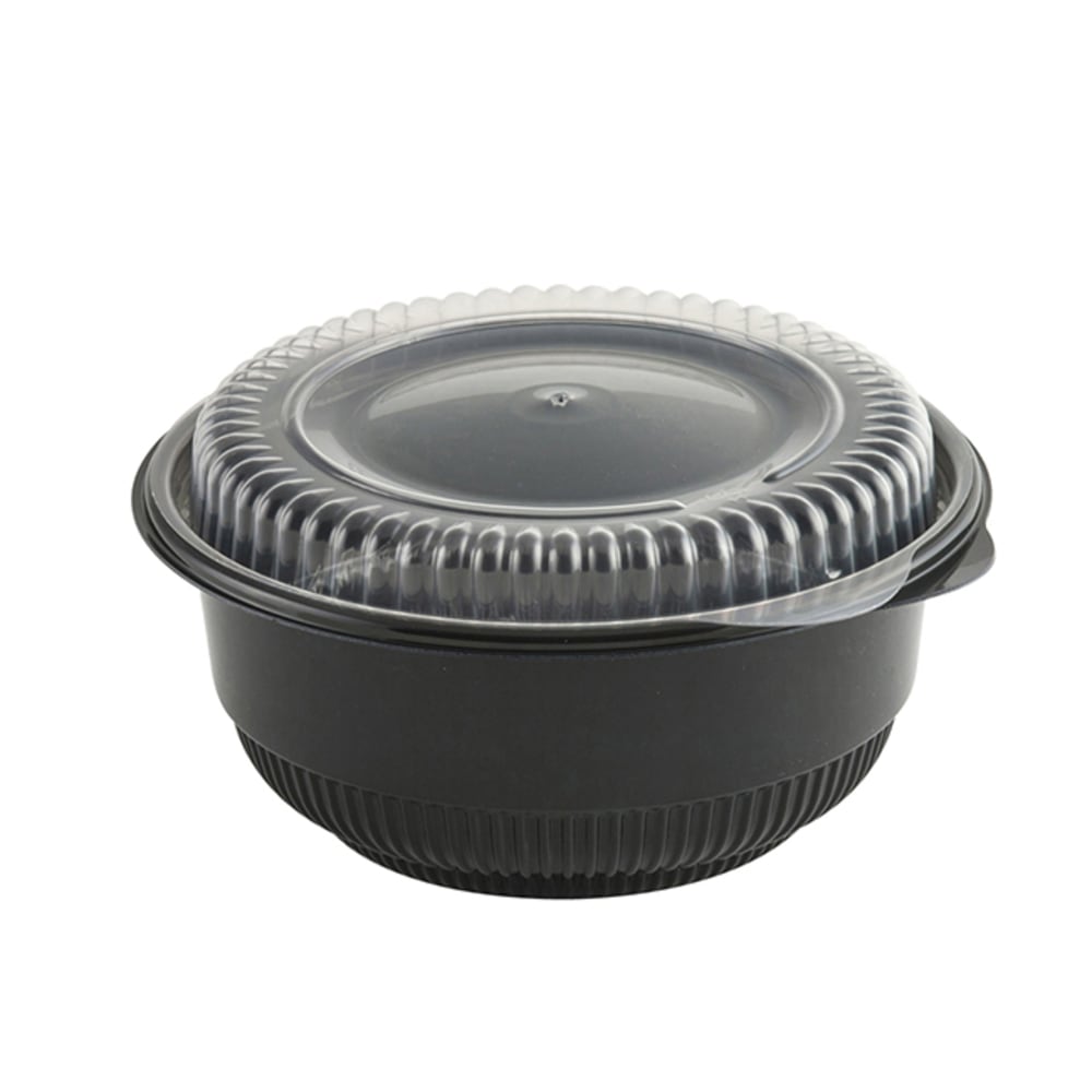 INCREDI-BOWL Plastic Food Bowls, 16 Oz, Black, Carton Of 250