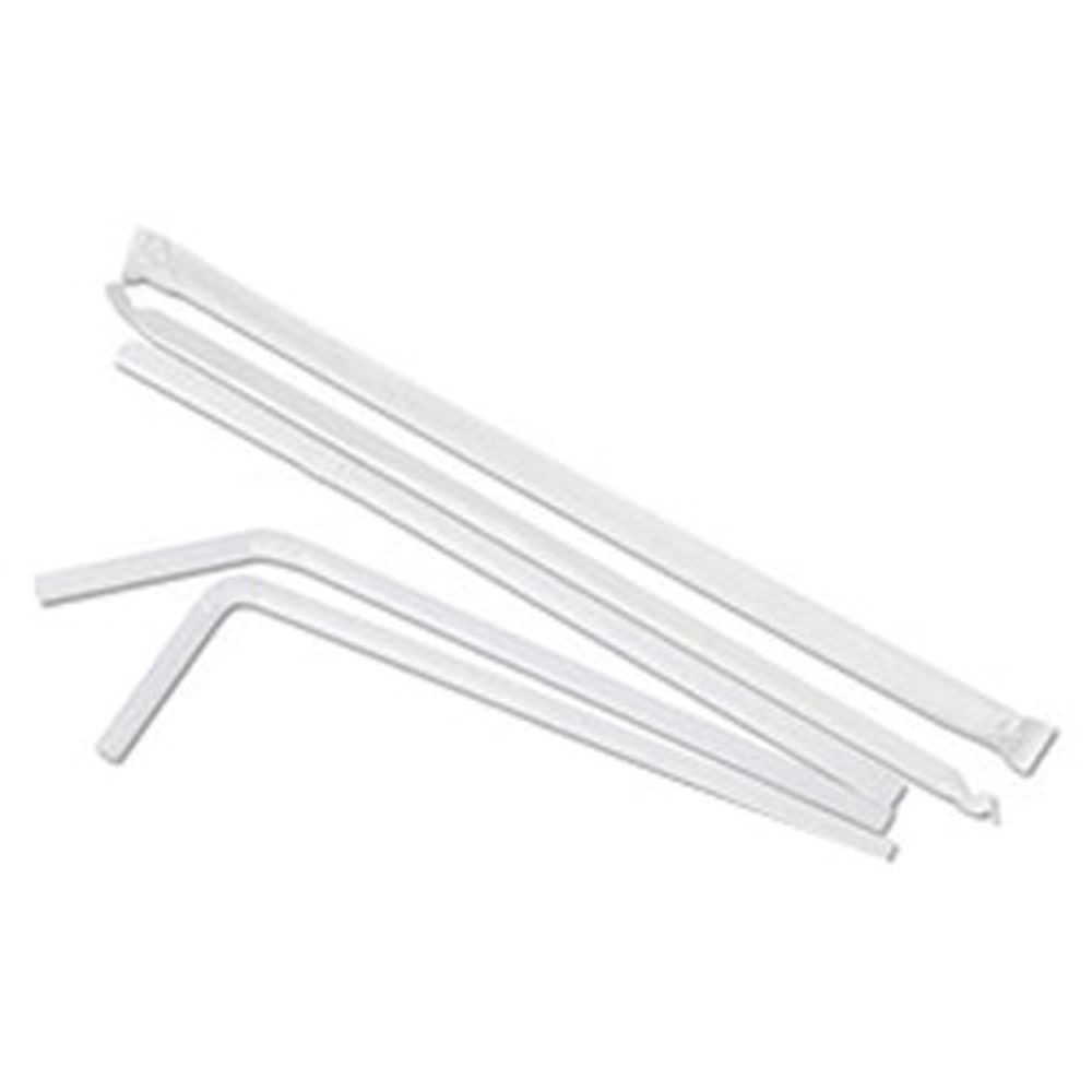 Goldmax Jumbo Individually Wrapped Flexible Straws, 7 3/4in, White, Case Of 4,000