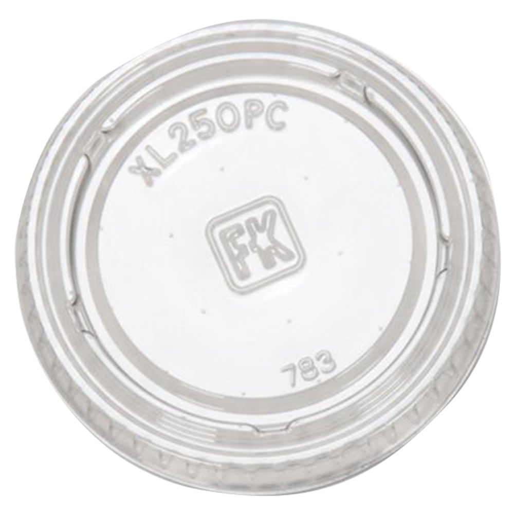 Plastic Lids For PC150 And PC200 1.5 Oz Squat Food Portion Cups, Clear, Tube Of 125