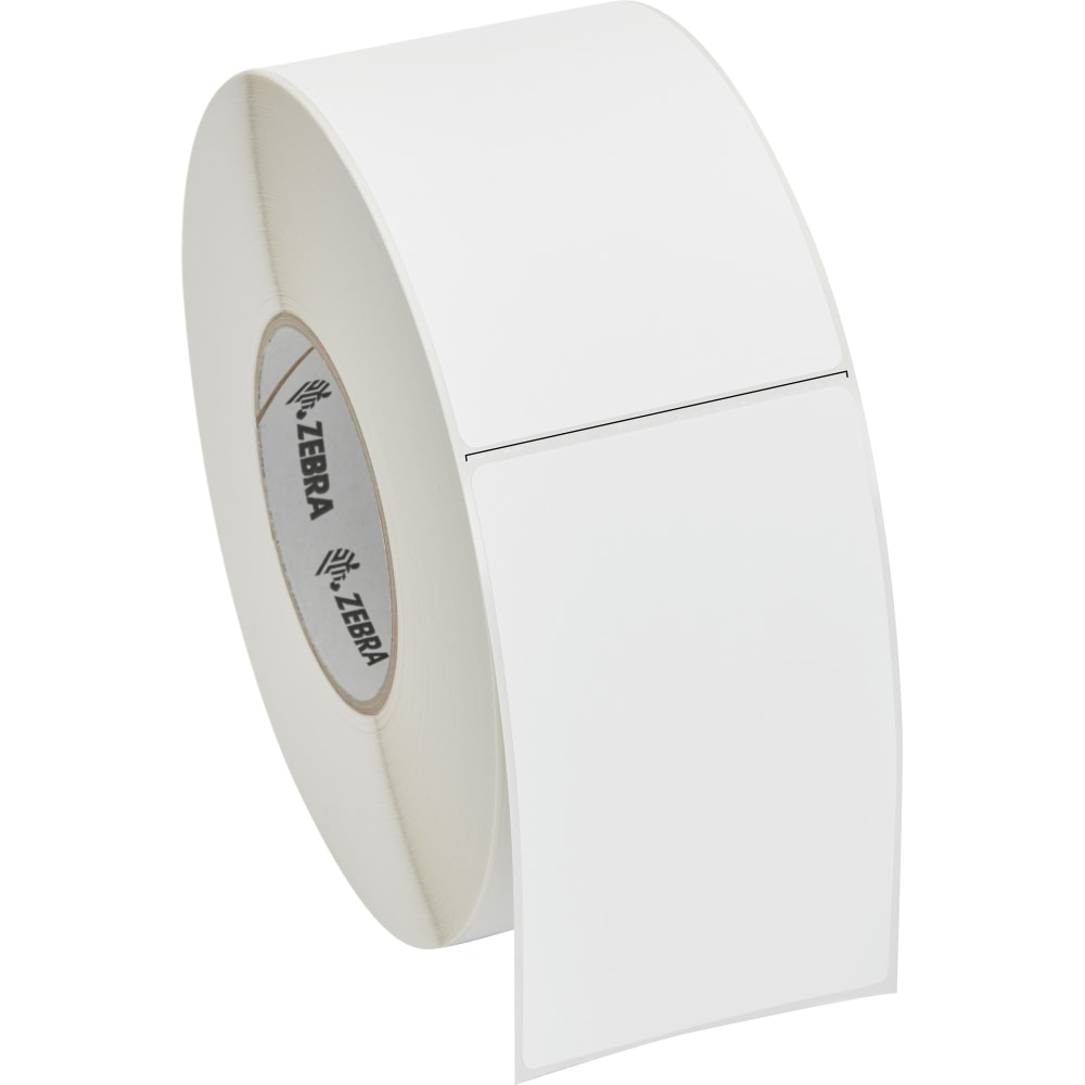 Zebra Z-Perform 2000T - Paper - smooth - permanent acrylic adhesive - perforated - bright white - 3 in x 5 in 7200 label(s) (6 roll(s) x 1200) labels - for Zebra 110, 140, 220, Z4Mplus, Z6MPlus, ZM400, ZM600; Xi Series 140, 170; Z Series ZM600