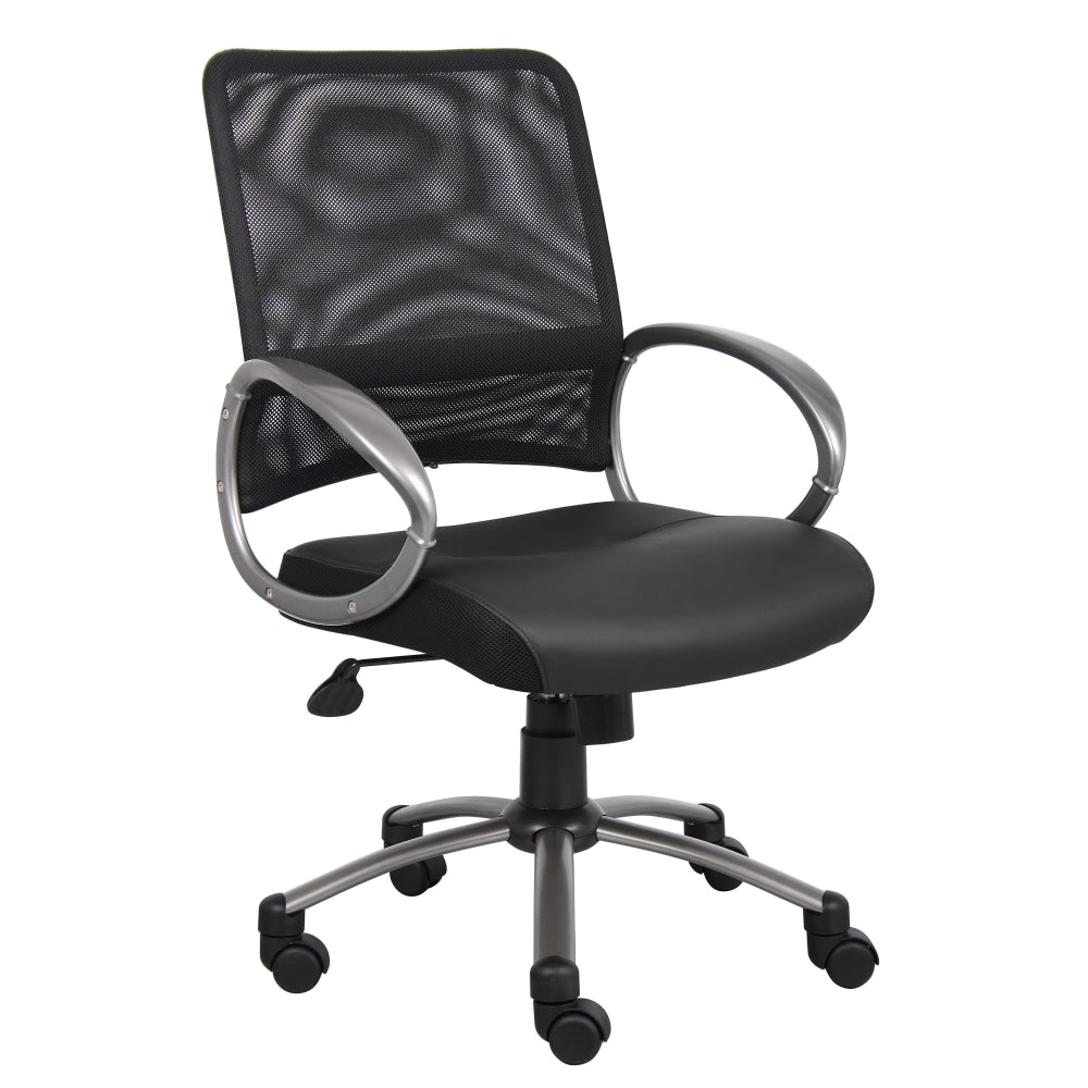 Boss Office Products Mesh Task Chair, Black/Pewter