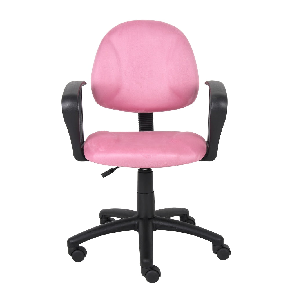 Boss Office Products Microfiber Armless Task Chair, Pink