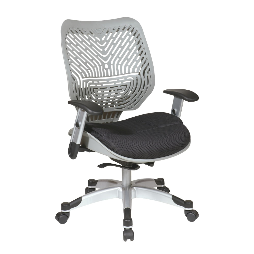 Office Star SPACE Revv Mesh Chair, Fog Gray/Raven