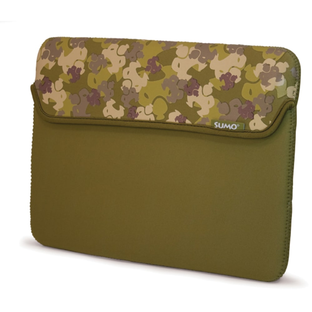 SUMO Camo 13in Macbook Sleeve - 10in x 13.5in x 1in - Neoprene - Green