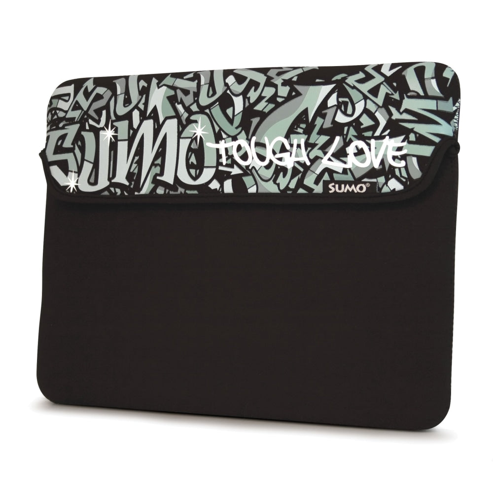 Sumo Neoprene Sleeve With 14.1in Laptop Pocket, Graffiti, Black, ME-SUMO77151M