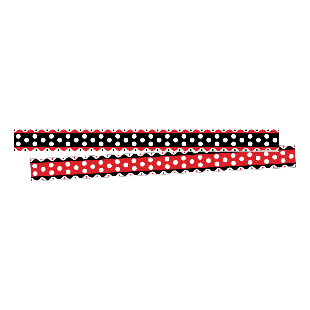 Barker Creek Double-Sided Border Strips, 3in x 35in, Just Dotty, Set Of 24