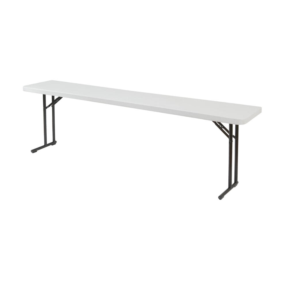 National Public Seating BT Series Folding Table, 29-1/2inH x 18inW x 96inD, Gray/Speckled Gray