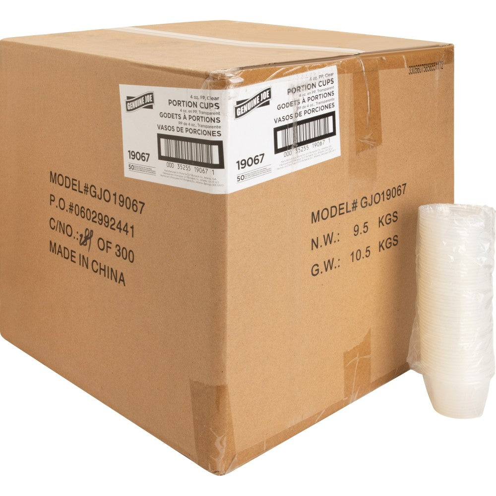 Genuine Joe Portion Cups - 50 / Bag - 50 / Carton - Clear - Polystyrene - Beverage, Sauce