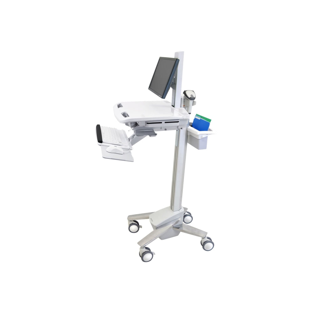 Ergotron StyleView - Cart - for LCD display / PC equipment - medical - plastic, aluminum, zinc-plated steel - gray, white, polished aluminum - screen size: up to 24in