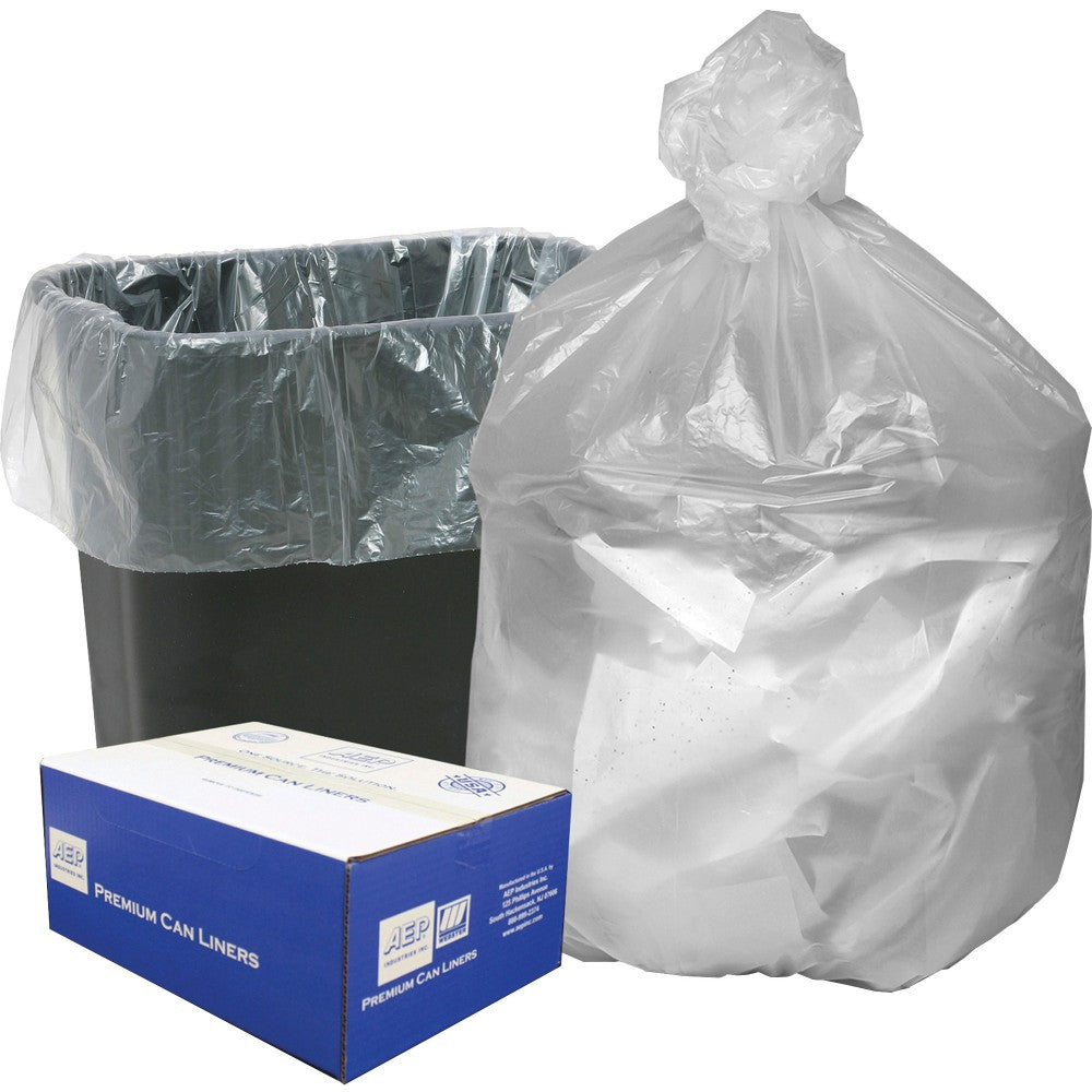 Berry High Density Commercial Can Liners - Small Size - 16 gal Capacity - 24in Width x 33in Length - 0.31 mil (8 Micron) Thickness - High Density - Natural - Resin - 1000/Carton - Garbage