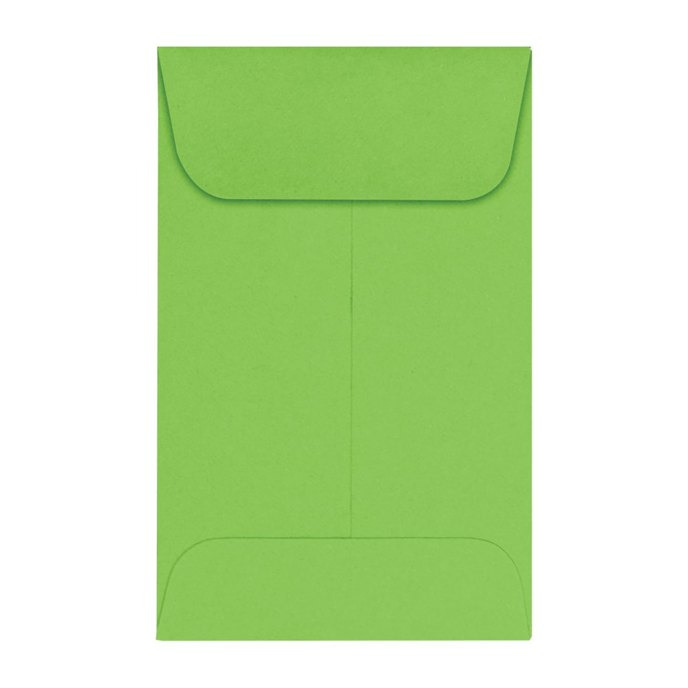 LUX Coin Envelopes, #1, Gummed Seal, Limelight, Pack Of 1,000