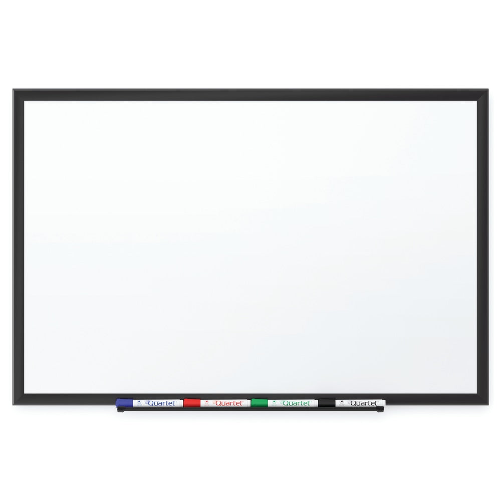 Quartet DuraMax Porcelain Magnetic Dry-Erase Whiteboard, 72in x 48in, Aluminum Frame With Black Finish