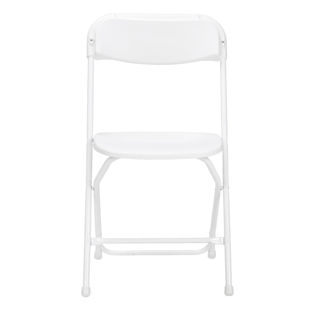 Cosco Classic Collection Resin Folding Chair, White/White, Pack Of 8