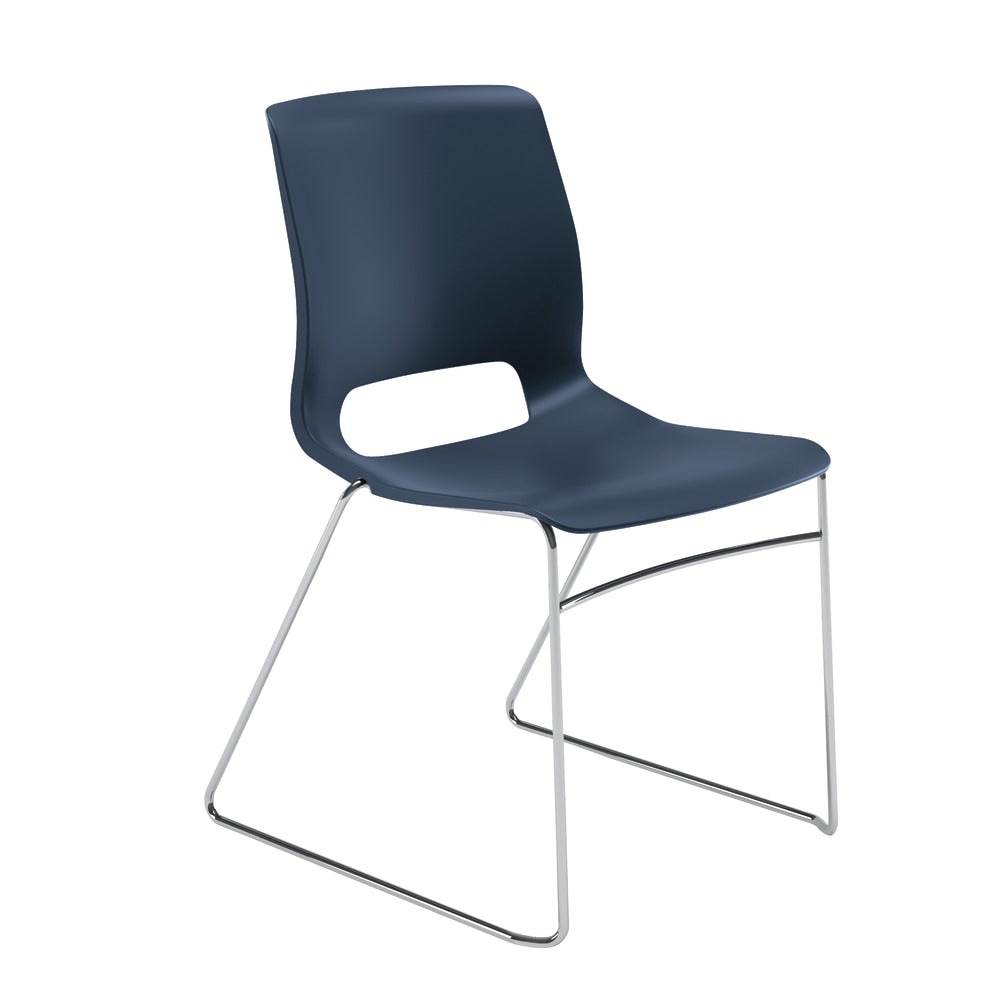HON Motivate Sled-Base Stacking Chair, Regatta, Set Of 4