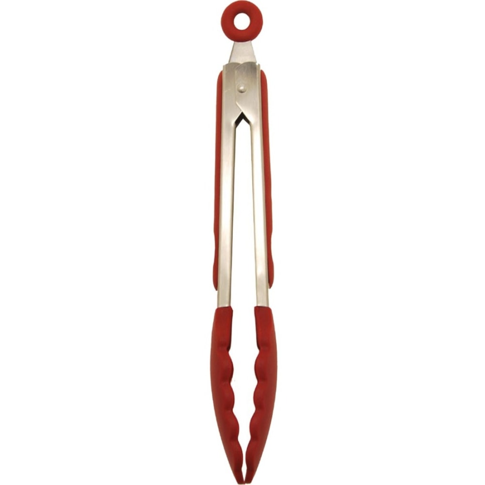Starfrit 9in Silicone Tongs - 1 Piece(s) - Tong - 1 x Grill Tong - Red