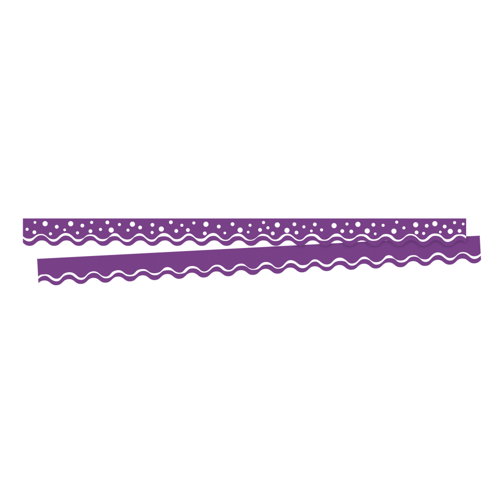 Barker Creek Scalloped-Edge Border Strips, 2 1/4in x 36in, Happy Grape, Pre-K To College, Pack Of 26