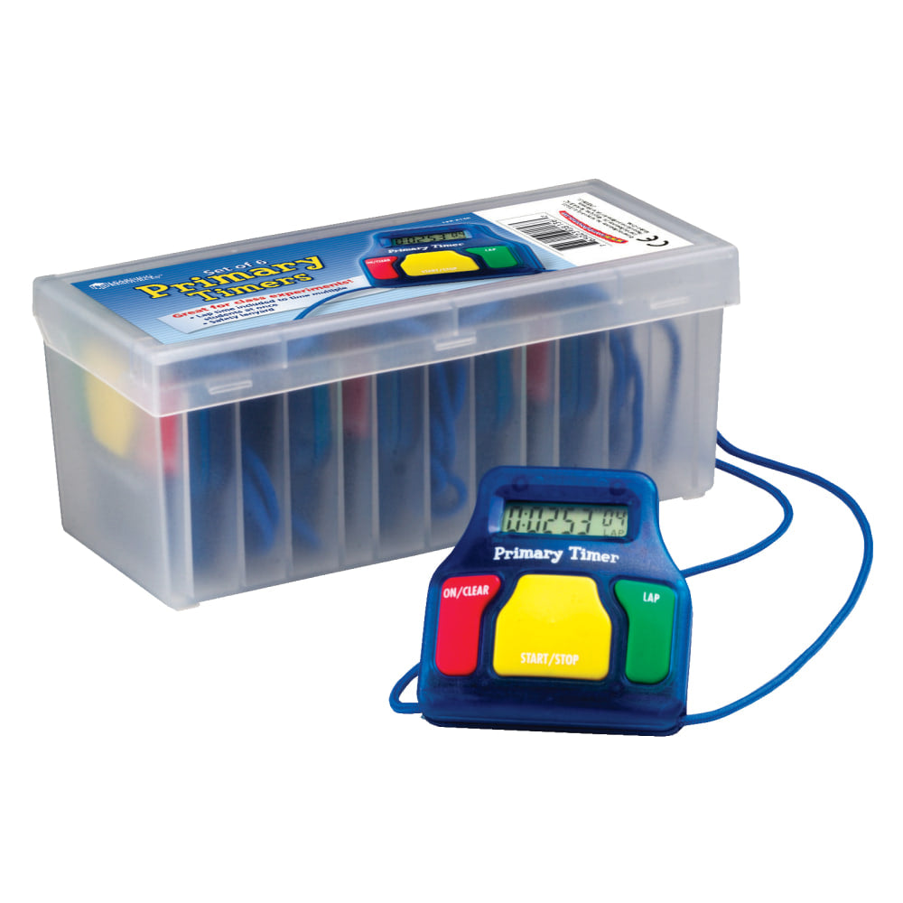 Learning Resources Primary Timer, Assorted Colors, Set Of 6