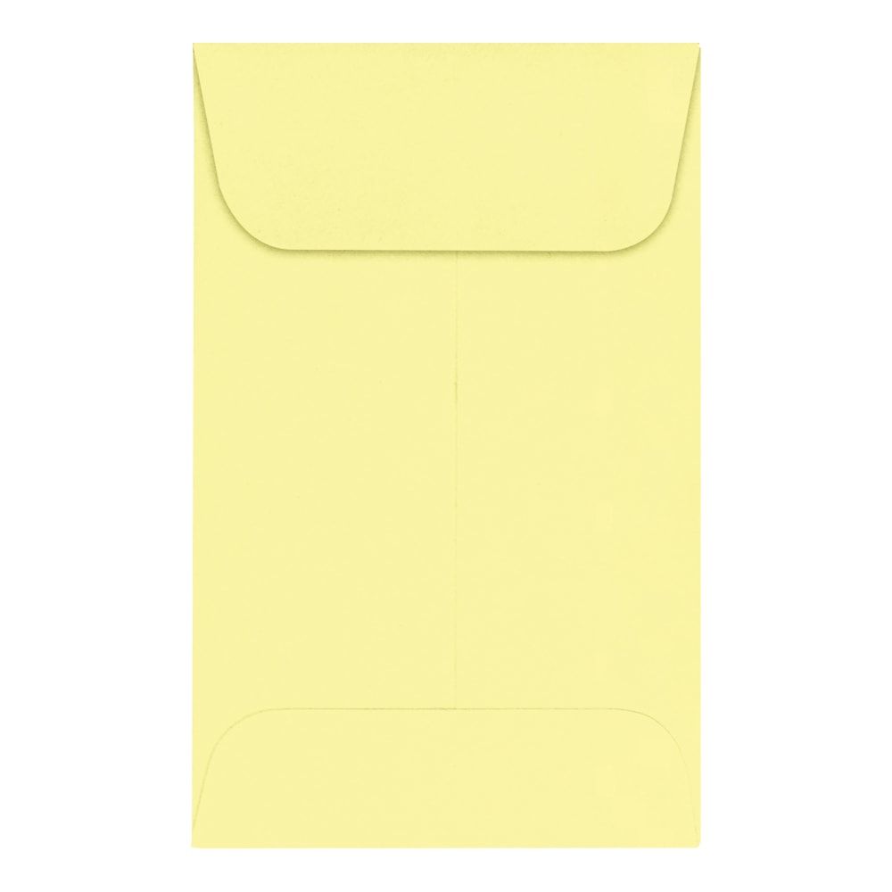 LUX Coin Envelopes, #1, Gummed Seal, Lemonade, Pack Of 250